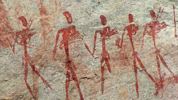 Наскальная живопись бушменов мезолит