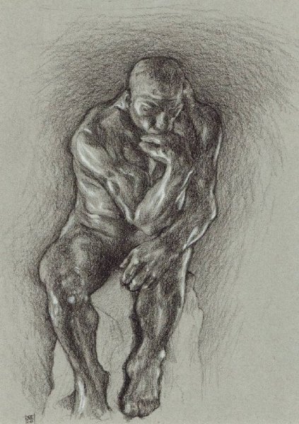 Наброски Родена к мыслителю