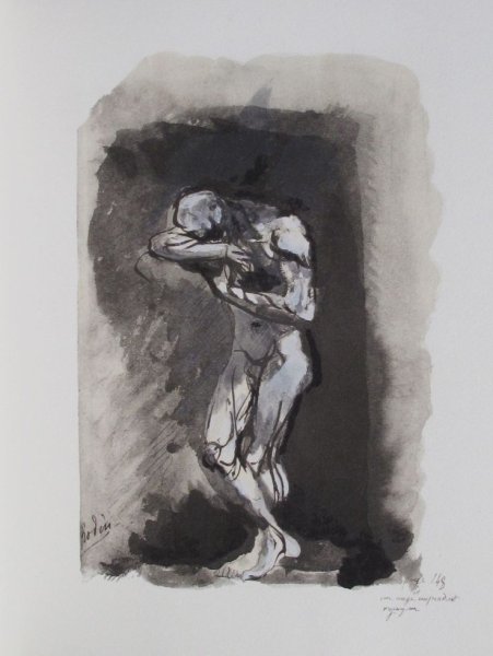 Мыслитель Родена эскиз