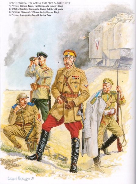 Форма белогвардейцев в гражданской войне в России