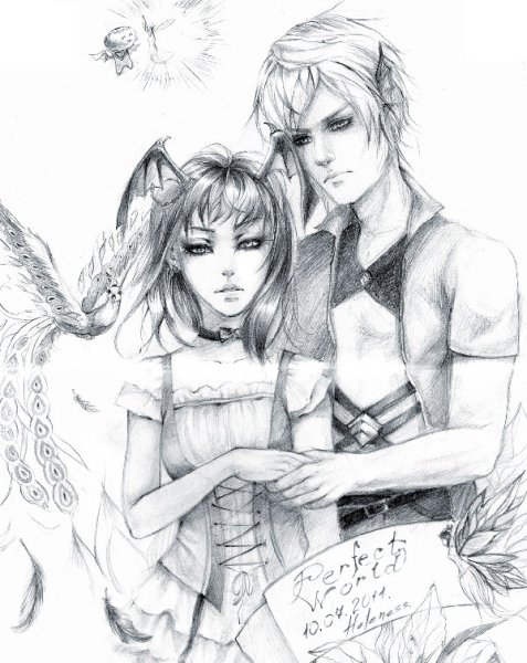 Ромео и Джульетта карандашом