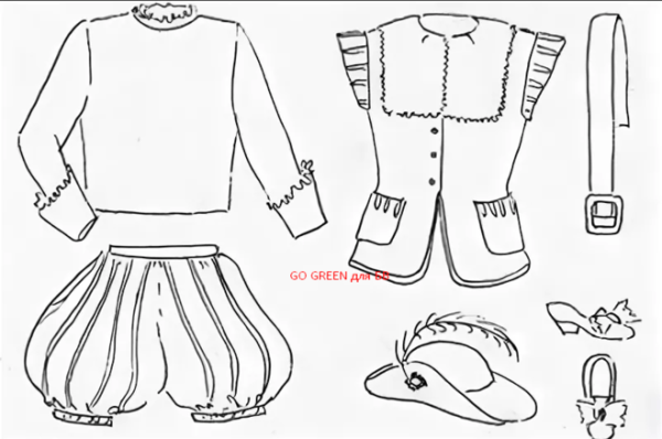 Эскиз новогоднего костюма