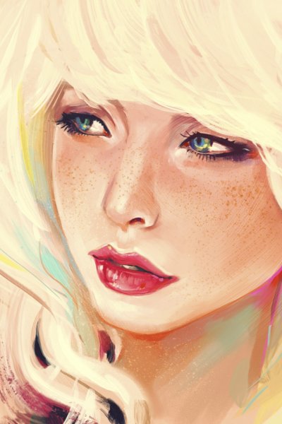 Красивая мультяшная блондинка