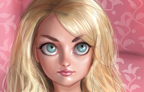 Мультяшная блондинка