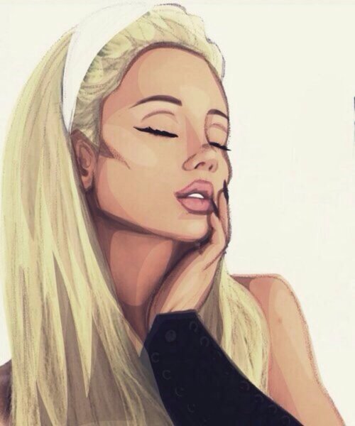 Нарисованная блондинка