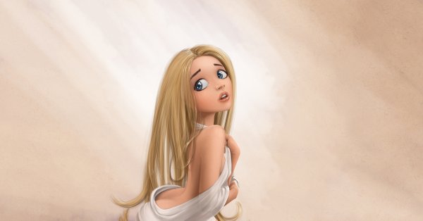 Мультяшная блондинка