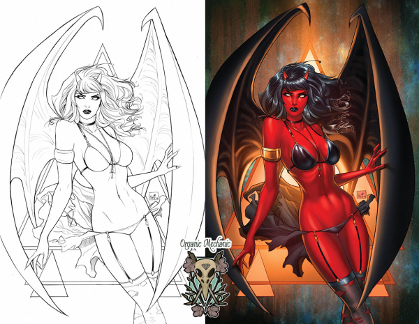 Суккуб демон эскиз