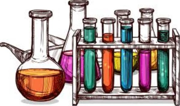 Химические колбы и пробирки