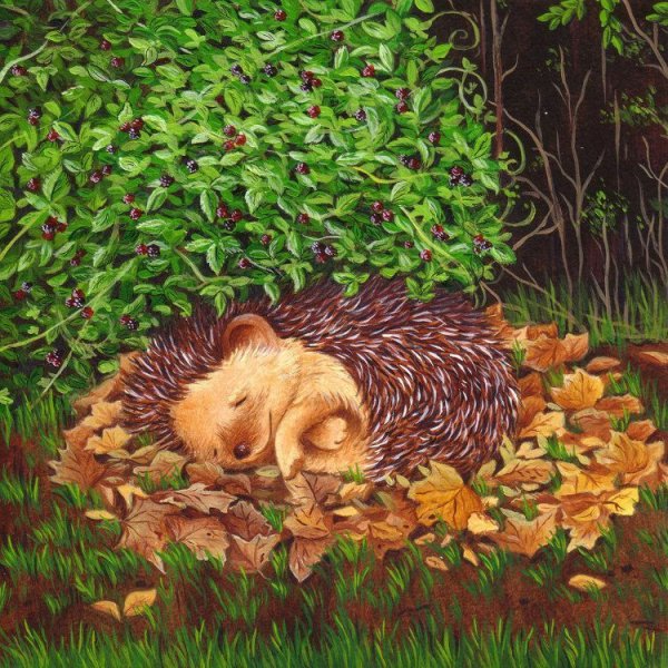 Ежик под деревом