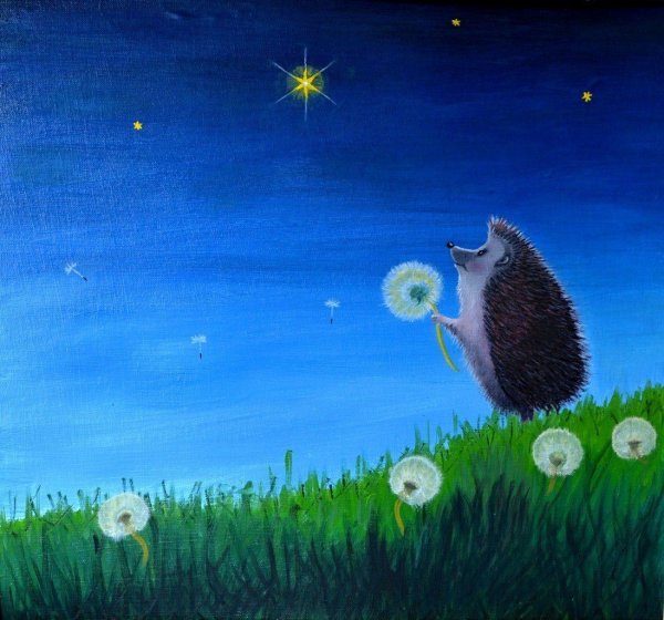 Ежик с одуванчиком