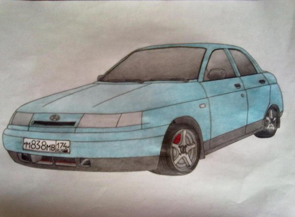 ВАЗ 2110 карандашом