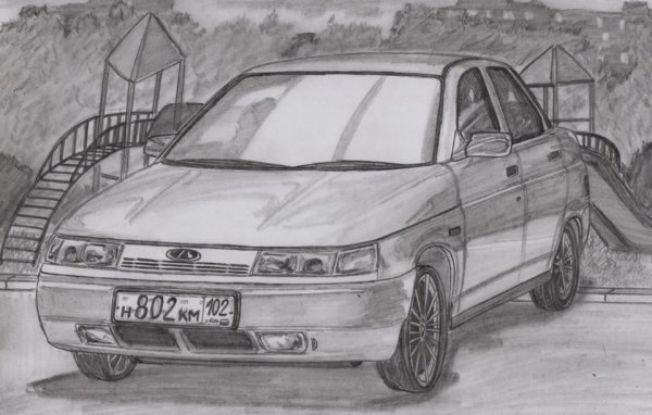 ВАЗ 2110 карандашом