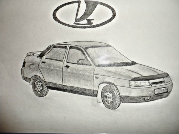 ВАЗ 2112 карандашом