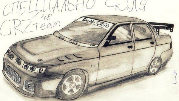 ВАЗ 2110 рисунок сбоку