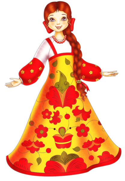 Девушка в русском народном костюме для детей