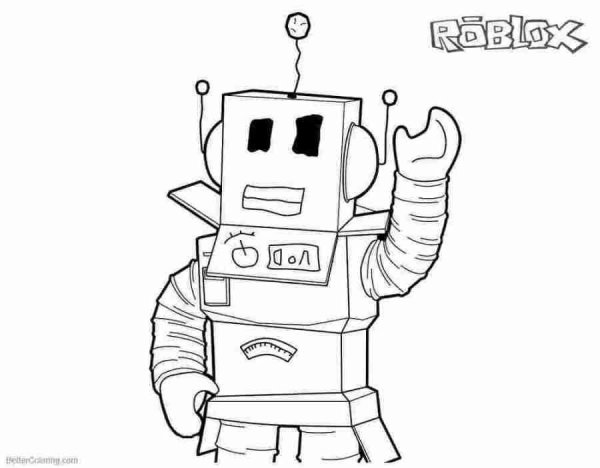 РОБЛОКС робот раскраска