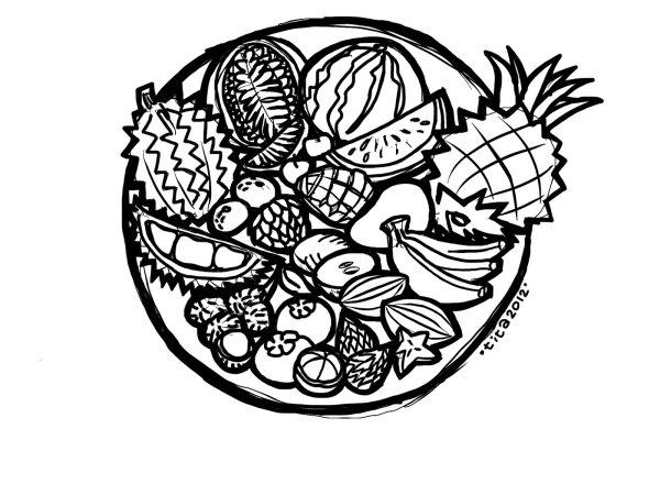 Сухофрукты раскраска для детей