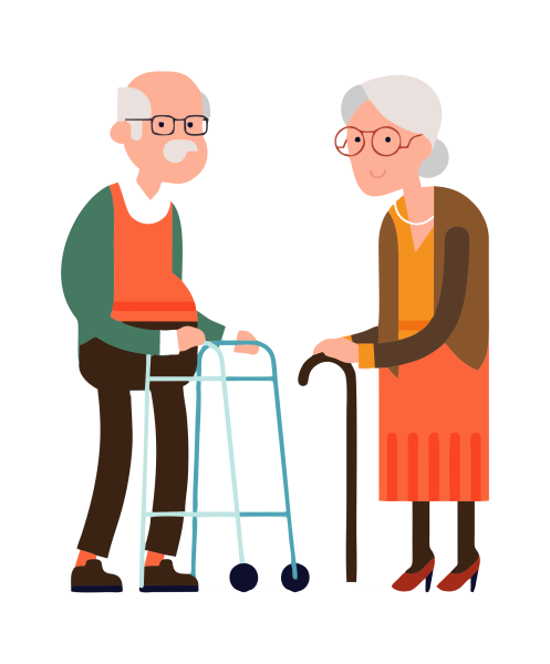 Пожилые люди рисунки