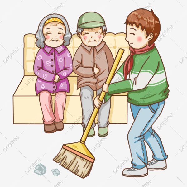 Дети помогают пожилым