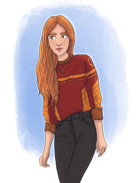 Гарри Поттер и Джинни аниме