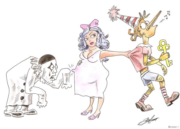 Буратино карикатура