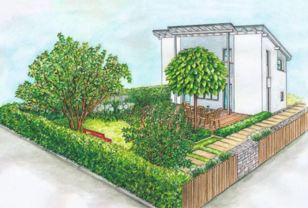 Рисунки аллеи и живые изгороди рисунки лёгкие