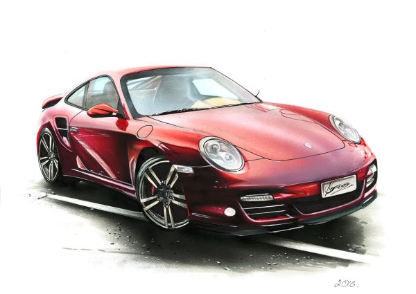Porsche 911 Turbo illustration