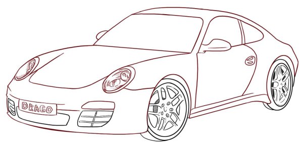 Раскраска Порше 911