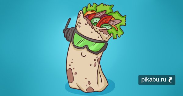 Шаверма иллюстрация