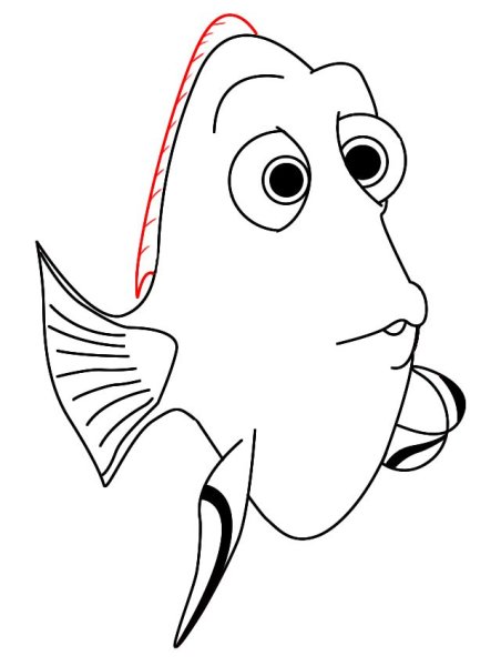 Рыбка дори карандашом