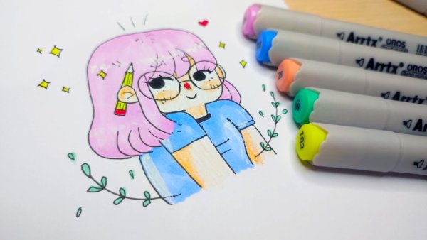 Маленькие рисунки для срисовки маркерами