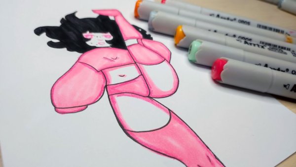 Видео как фломастерами рисуют укус