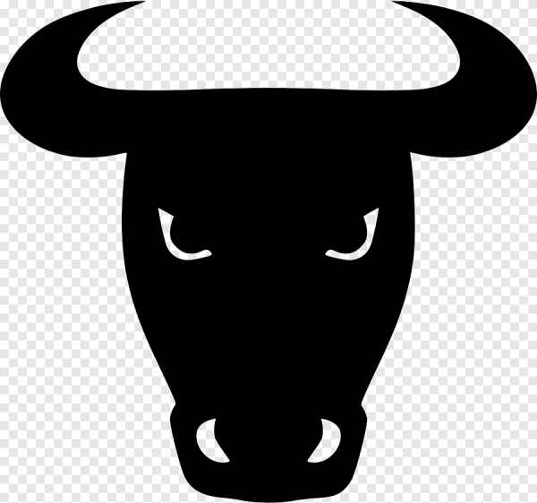 Техасский бык лонгхорн силует