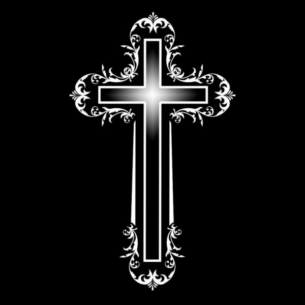 Крест контурный эскиз