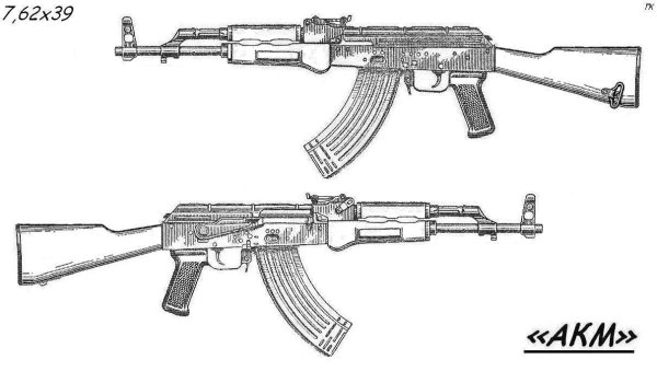 Автомат Калашникова распечатка