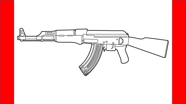 АК 47 карандашом