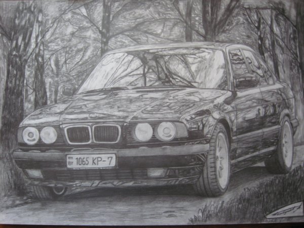 БМВ машина е34 525 картина