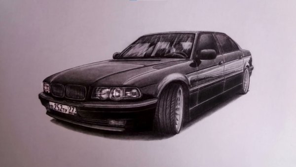 BMW 7 e38 рисунок