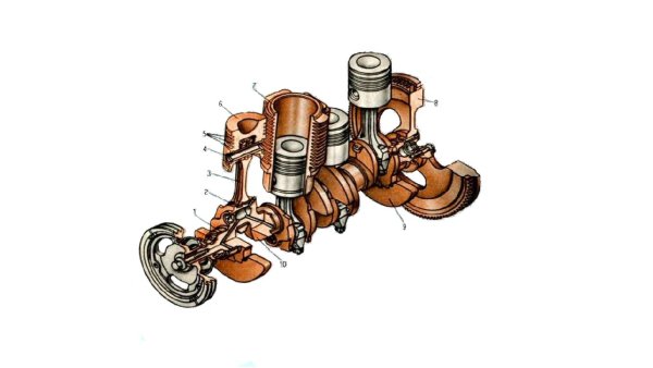 Кривошипно-шатунный механизм двигателя СМД-14бн: