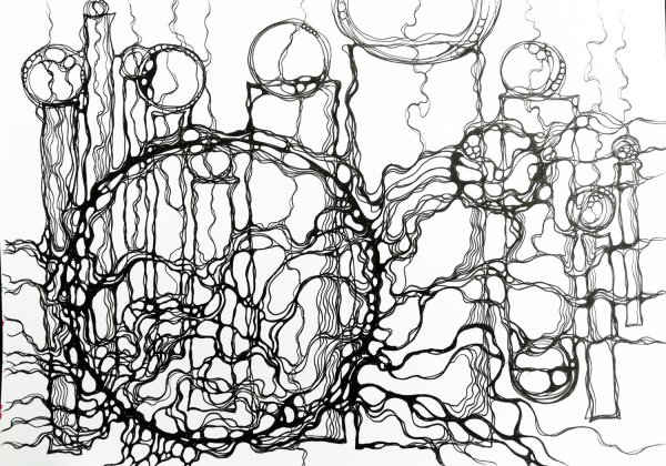 Нейрографика черно белая