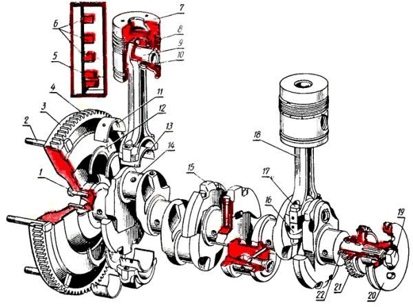 Кривошипно-шатунный механизм МТЗ 82