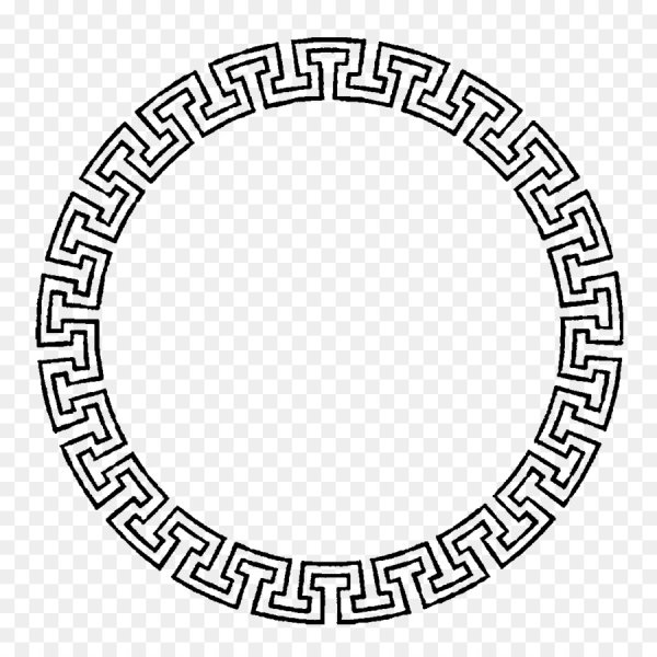 Греческий орнамент Меандр круг