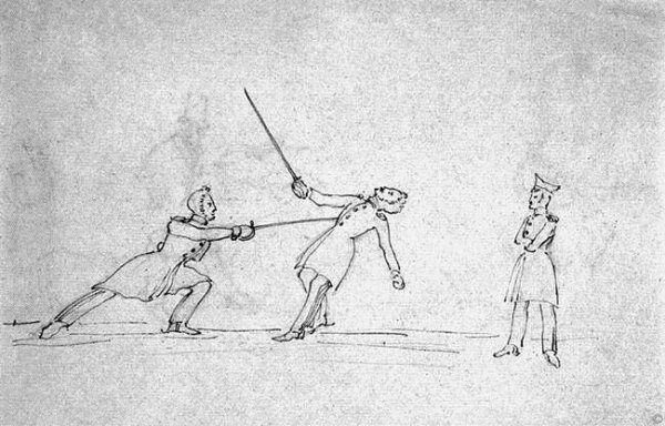 Дуэль Лермонтова на шпагах