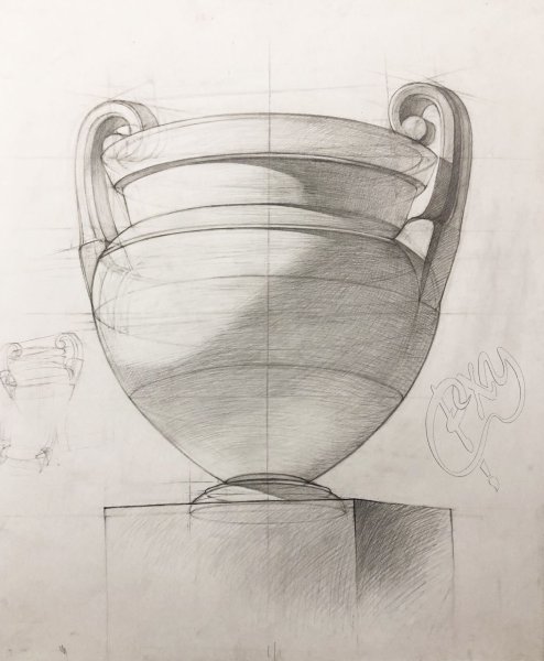 Ваза карандашом