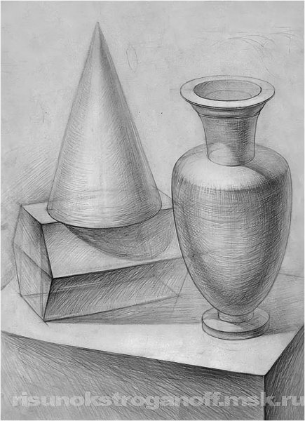 Гипсовая ваза Академический рисунок