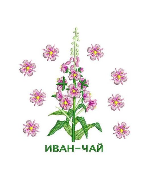 Вышивка Иван чай
