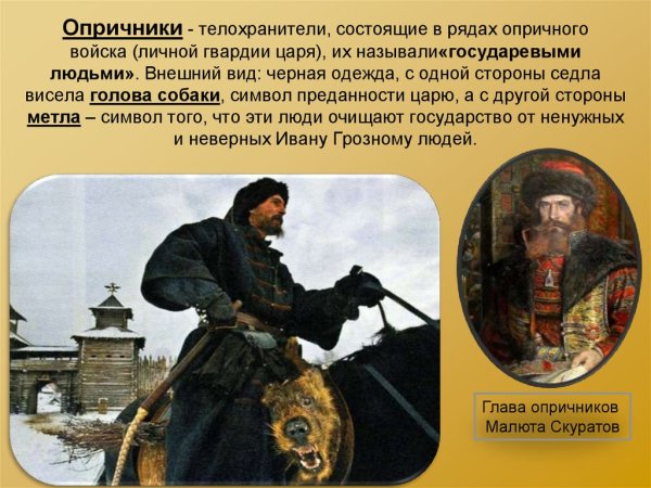 Опричники Ивана Грозного арт