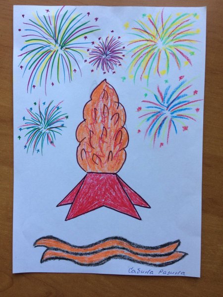 Рисование салют Победы