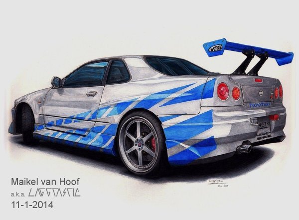 Nissan Skyline GTR r34 зад