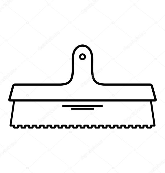 Шпатель строительный вектор